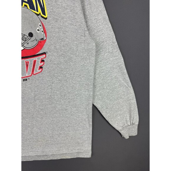 Vintage Y2K Michigan Wolverines VS Ohio State Buckeyes NCAA Football Grey Shirt - Picture 8 of 14